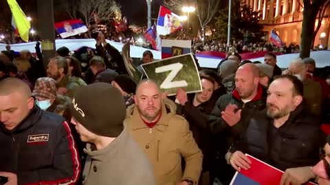 Serbs march in support of 'Mother Russia' in Belgrade