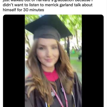 Harvard Grad Walks Out of Merrick Garland Speech, Instantly Goes Viral