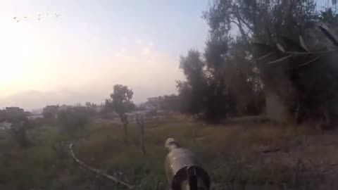 Hamas jumps out of the ground and shoots armored vehicles and IDF soldiers - combat footage