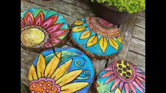 unique & elegant rock,stone & pebble painting ideas