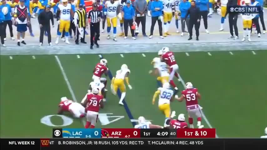 Los Angeles Chargers vs. Arizona Cardinals Full Highlights 1st QTR | NFL Week 12, 2022