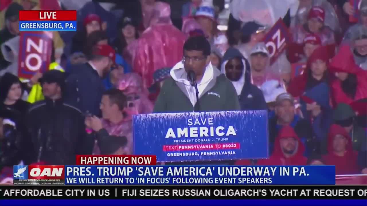 Dinesh D’Souza at Trump Rally: “Democrats the Party of Voter Fraud”