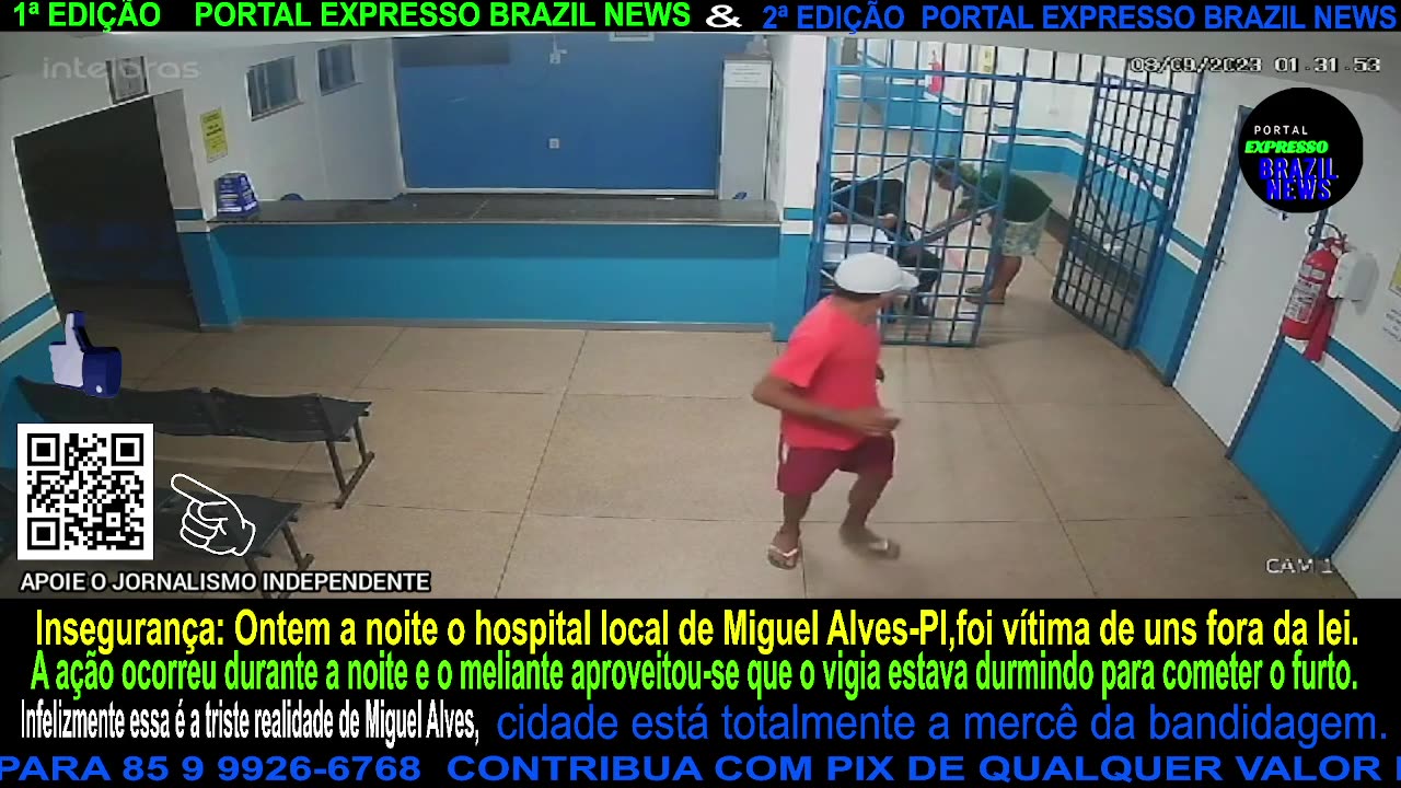 Insegurança: Ontem a noite o hospital local de Miguel Alves-PI,foi vítima de uns fora da lei.