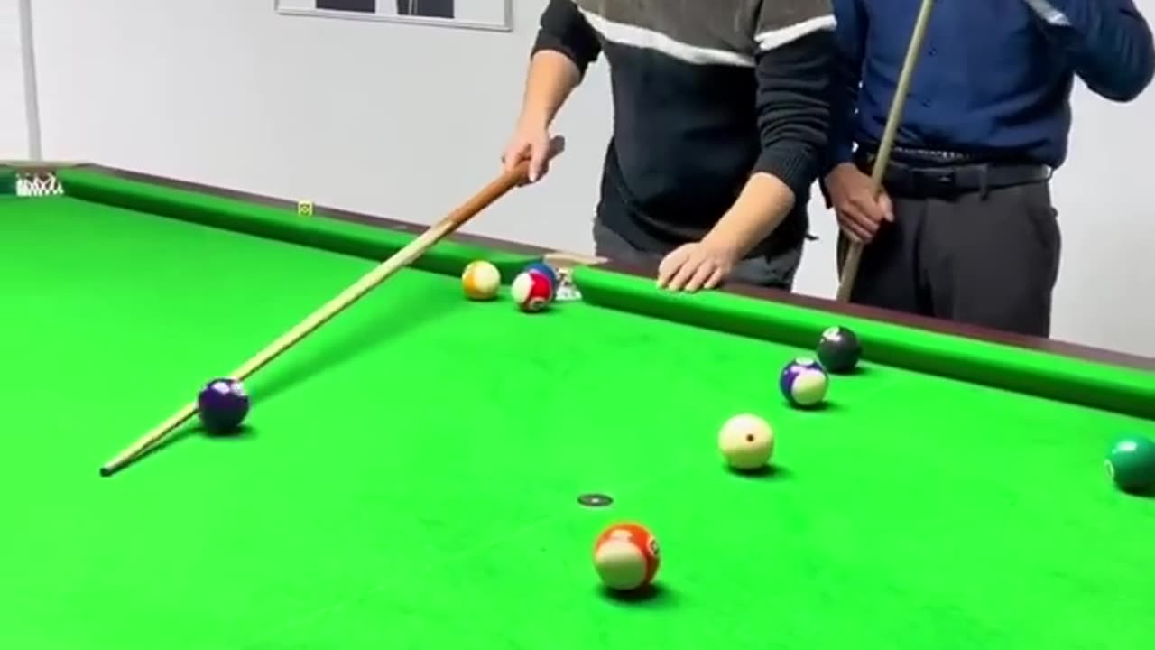 #Funny videos playing billiard