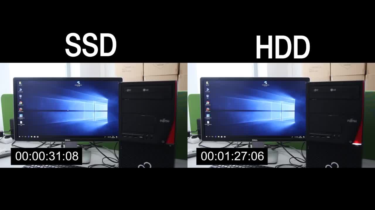 SSD vs. HDD, Windows 10