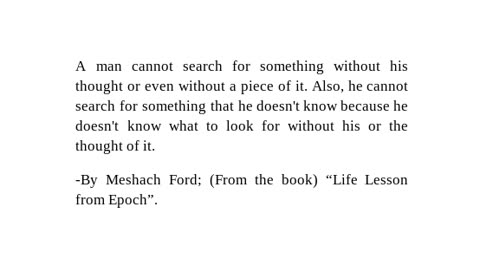 "Life Lesson from Epoch" -Checkout Description