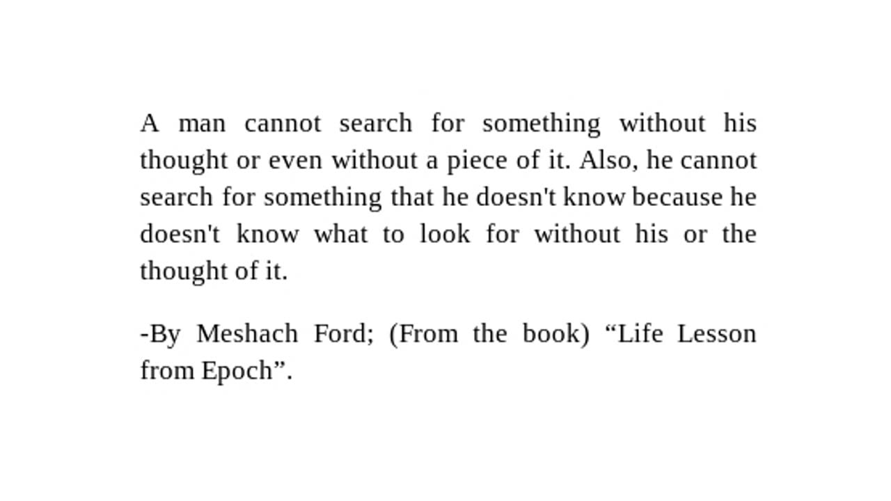 "Life Lesson from Epoch" -Checkout Description