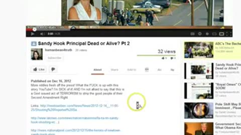 'Sandy Hook - More Scrubbed Eye Witness Reports' - 2013