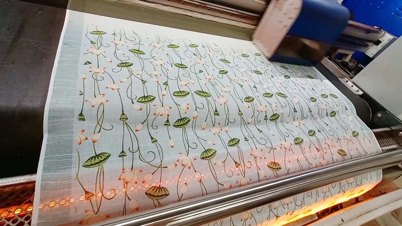 BANARASI LILEN SAREE PRINTING 🎨