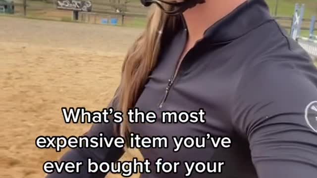 What's the most expensive item you've ever bought for yourhorse?