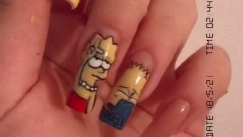 The Simpsons nails