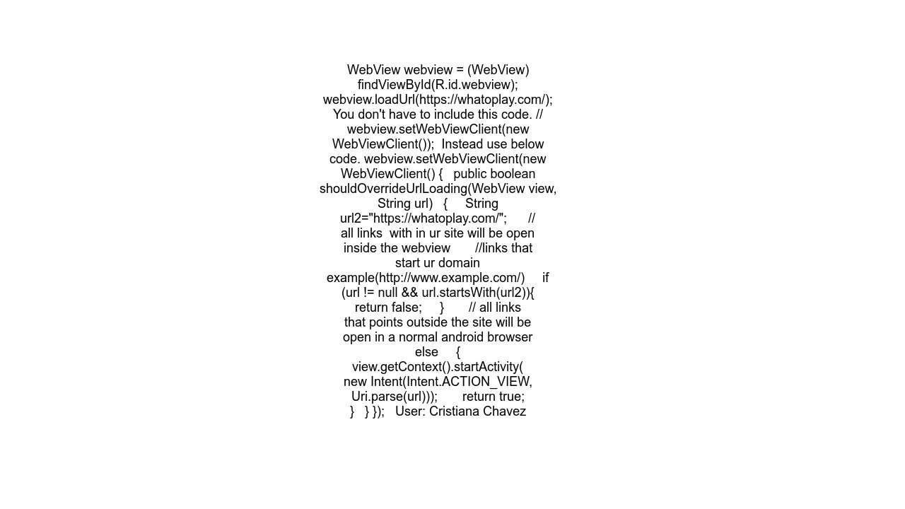 WebView link click open default browser