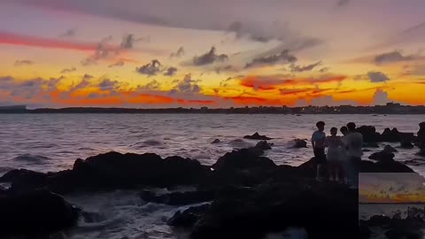 Sunset on the beach