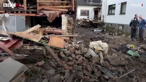 Dozens killed as Germany floods collapse buildings and submerge cars - BBC News