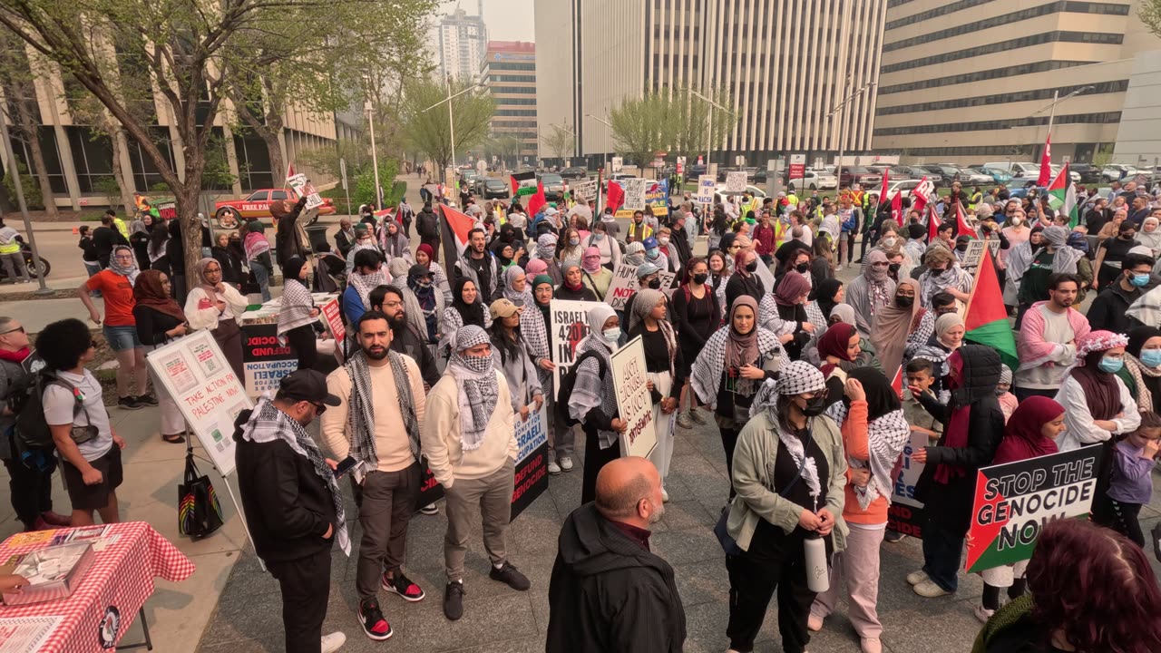 Marching rallies in Alberta Canada, with Amsterdam, Spain, Italy, France, Sweden. N.2. (Unedited)