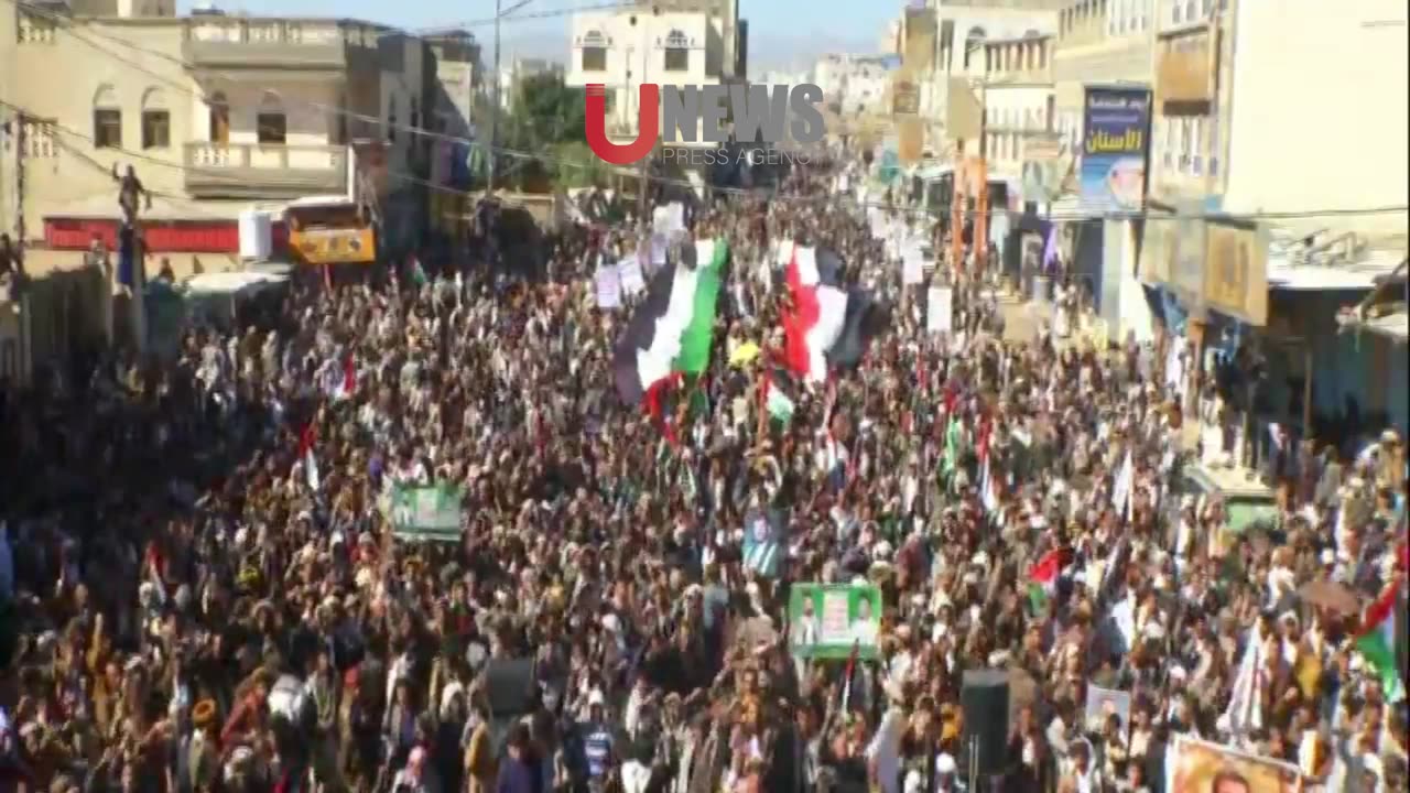 اليمن | مسيرات حاشدة في صعدة: لن نتراجع عن نصرة فلسطين ومستعدون للمعركة المباشرة مع أمريكا وإسرائيل