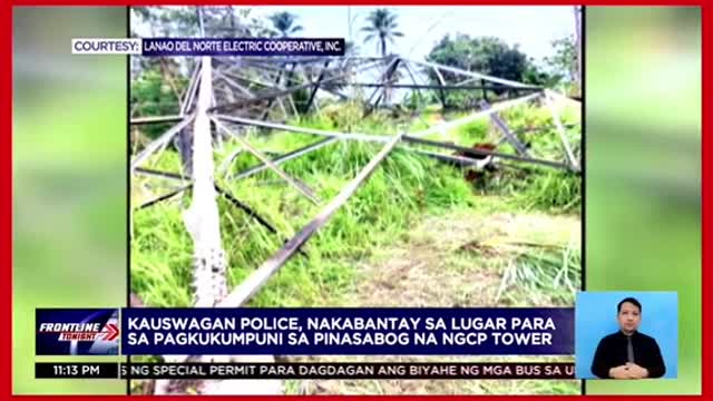 Tower ng NGCP sa Lanao del Norte, pinasabugan