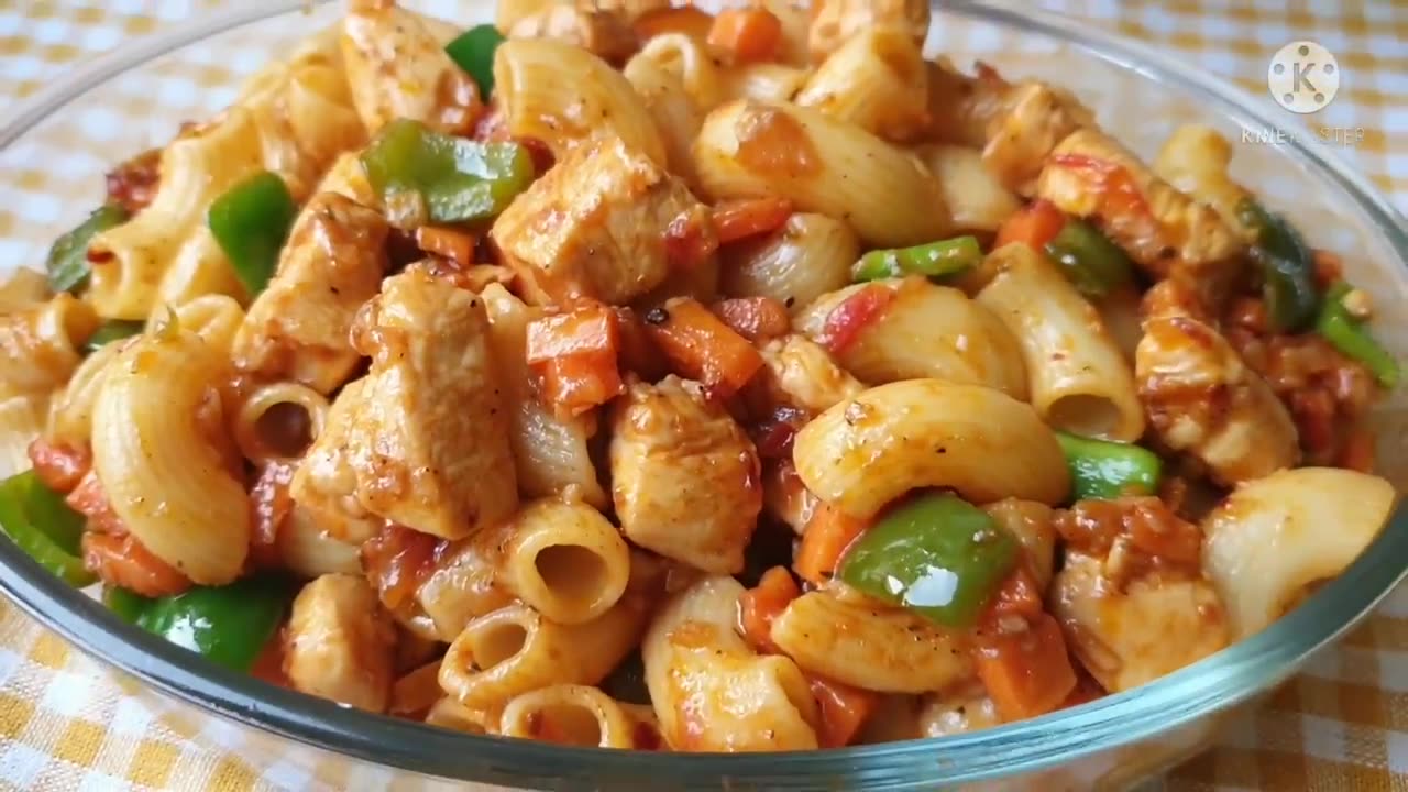 How to make chicken Macaroni _ Quick and delicious recipi