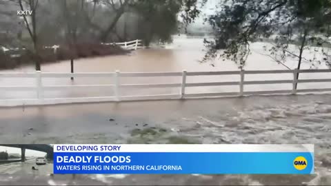 Northern California towns in danger from flood waters