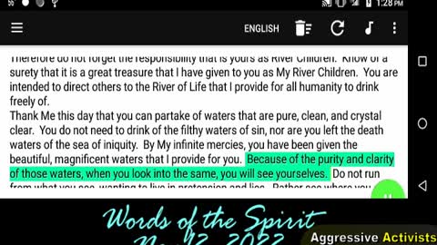 RIVER CHILDREN'S TREASURES_Words of the Spirit-Nov 12 2022