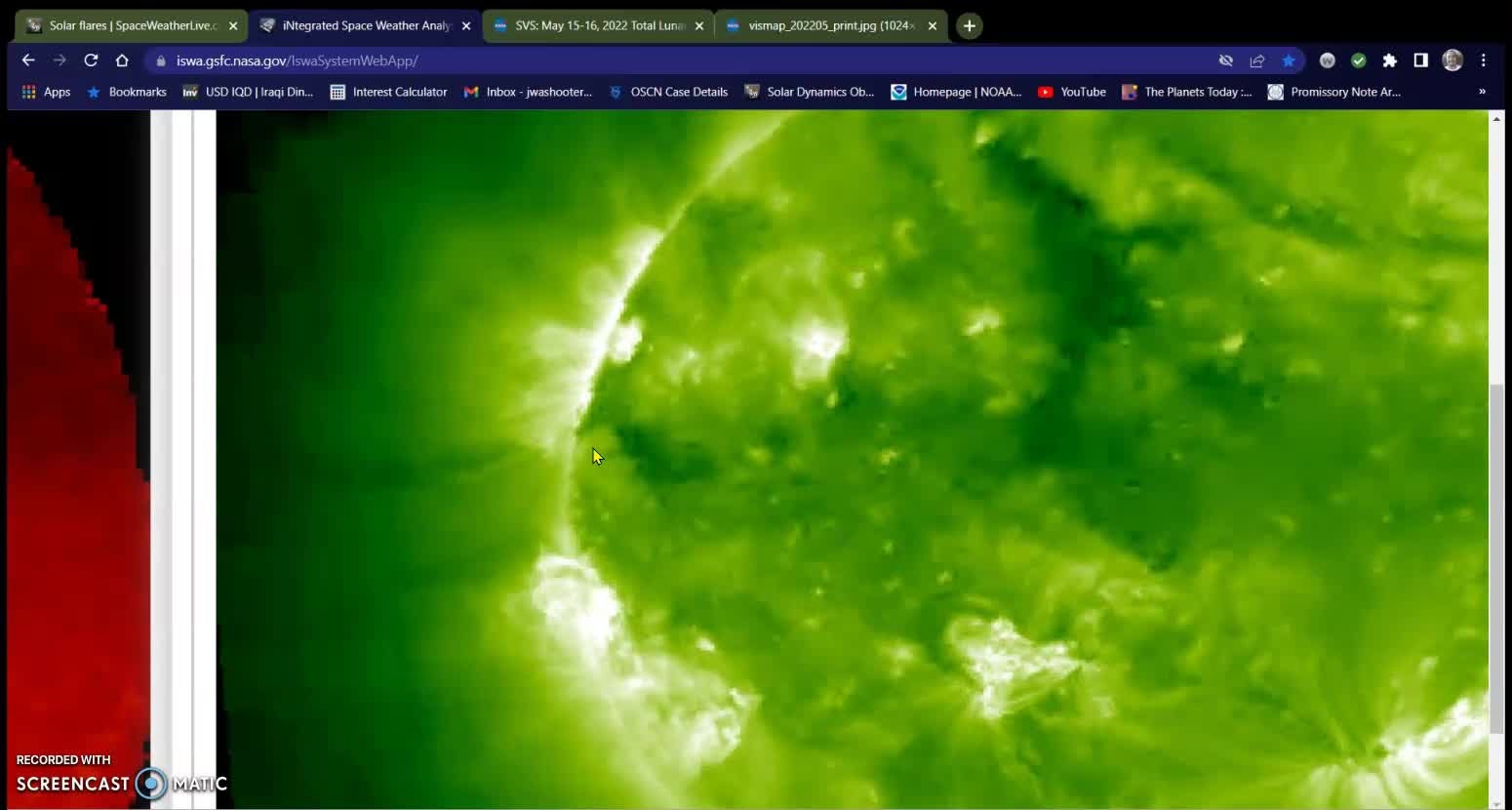 HUGE eruption on the SUN, Baseline is rising