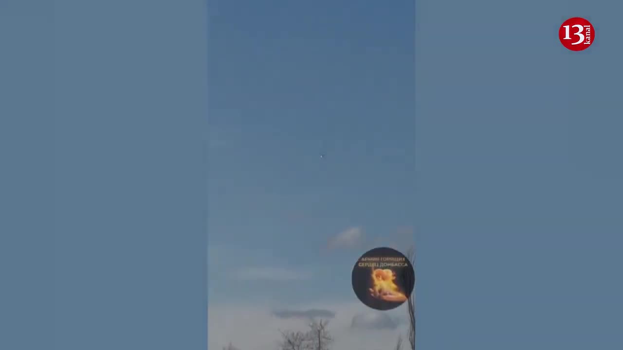 Moment Russian Su-34 fighter jet was shot down in Donetsk