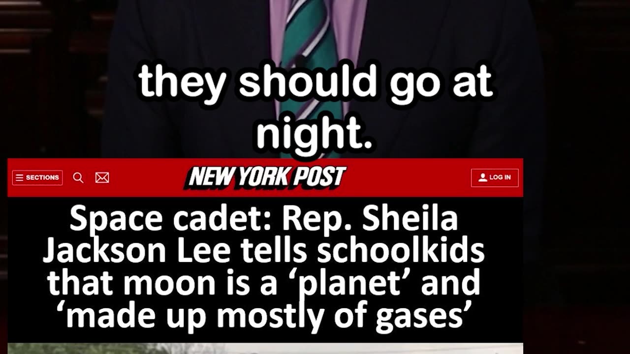 Rep Sheila Jackson Lee Tells Schoolkids That Moon is ‘Made Up Mostly of Gases’