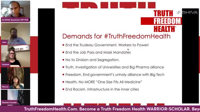 ESCALATE THE MOVEMENT FOR TRUTH FREEDOM HEALTH MOVEMENT IN CANADA.