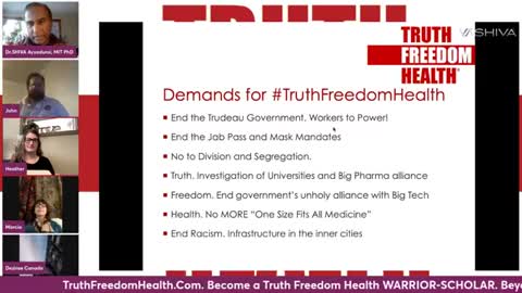 ESCALATE THE MOVEMENT FOR TRUTH FREEDOM HEALTH MOVEMENT IN CANADA.