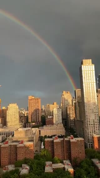 Beautiful Rainbow surrounds New York City on September 11th, 2023