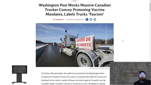 Trucker's protest for freedom and liberty in Canada