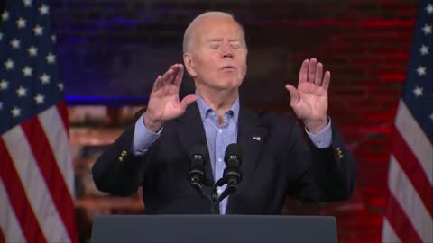 "Genocide Joe! Genocide Joe!" Protesters interrupt Joe Biden's speech.