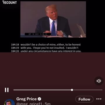 President Trump's answer in a deposition