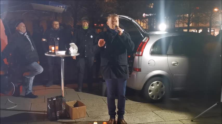 51. MAHNWACHE - BAUTZEN, KORNMARKT, 24 01 2022 - Redebeitrag KARSTEN HILSE (MdB), AfD