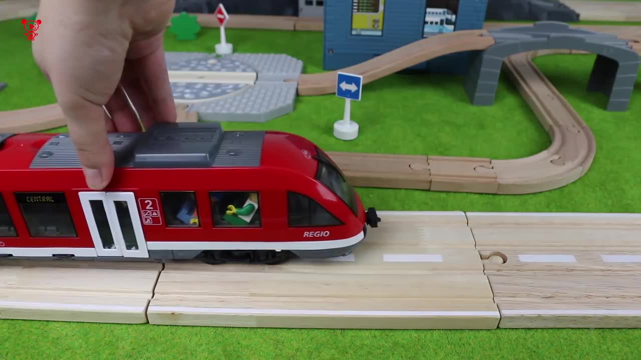 Tram for kids and wooden brio trains for kids - railway for kids