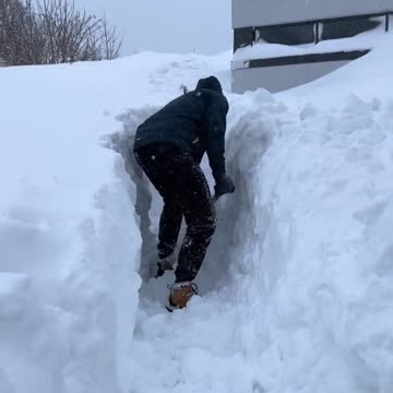 Snow covered road in Norway