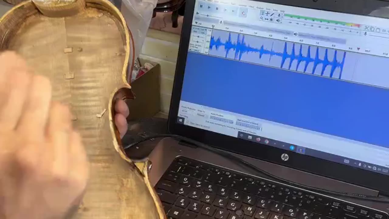 70 year old Czechoslovakian handmade violin being restored