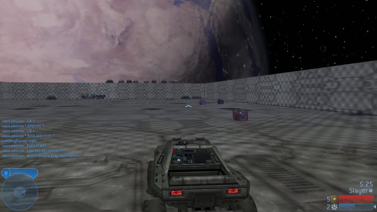 Halo 2 Warthog Battles; no score, just crashing