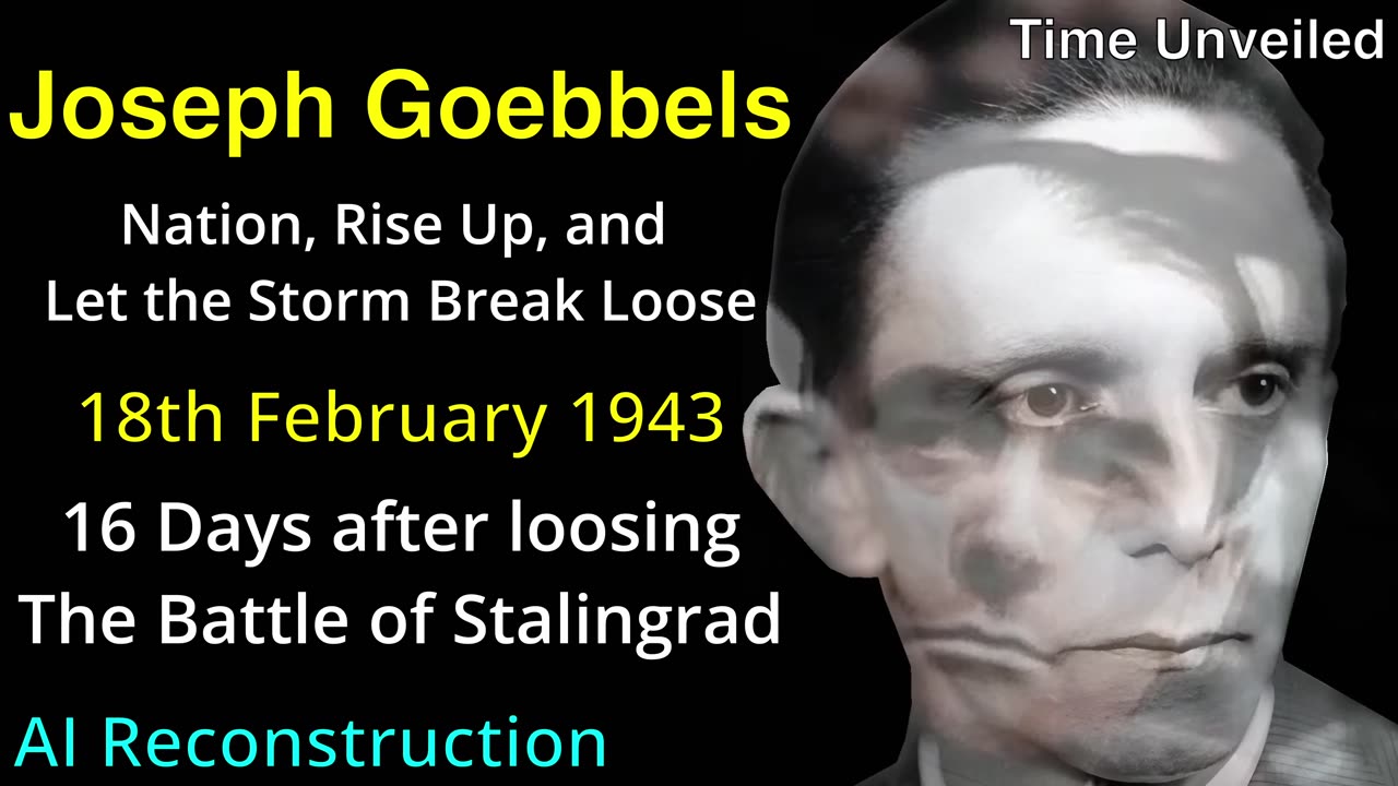 Joseph Goebbels in English AI Reconstruction