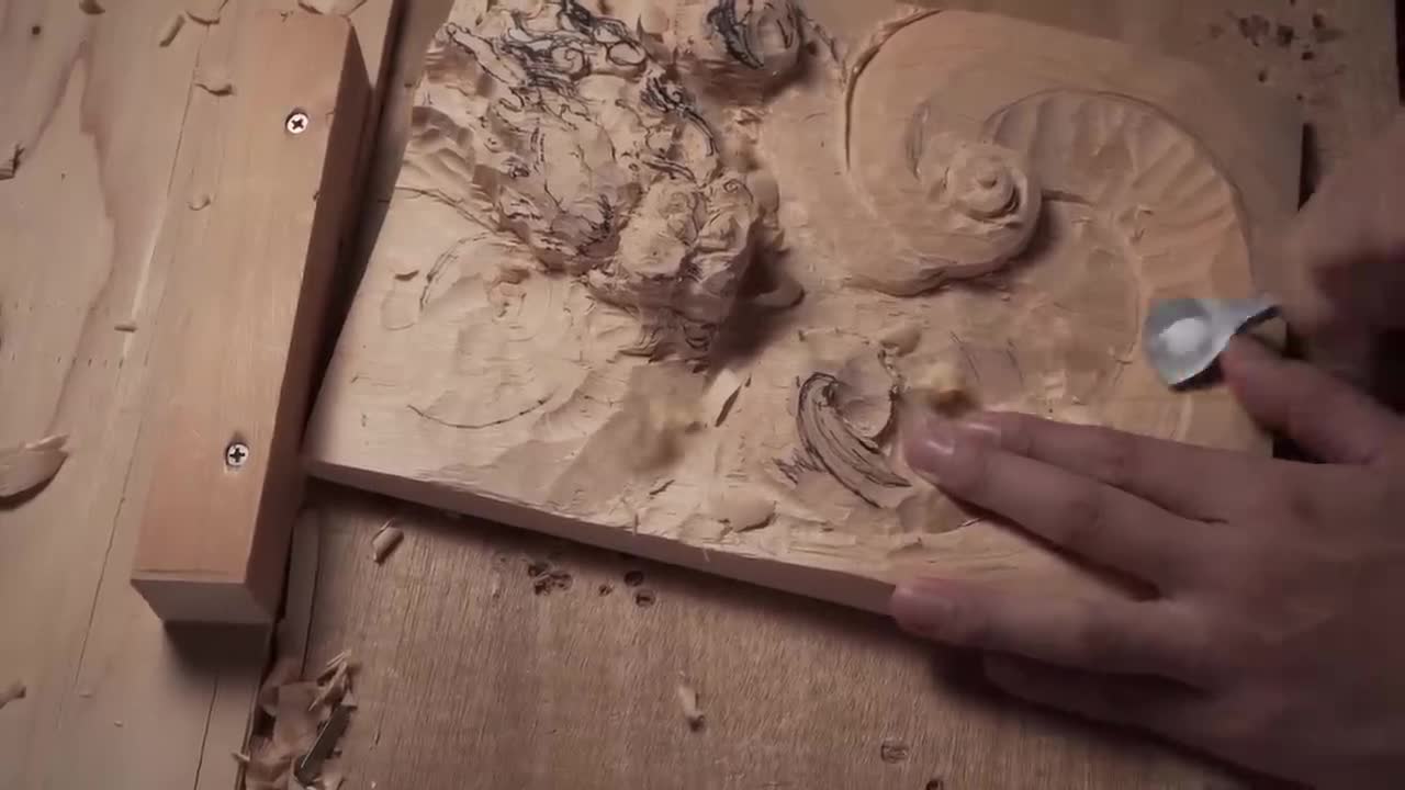 Wood Carving Dragon| To use technic of Japanese traditional wood carving| Woodworking4