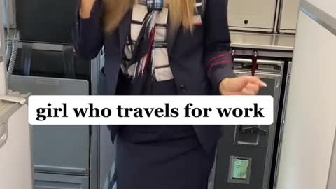 girl who travels for work