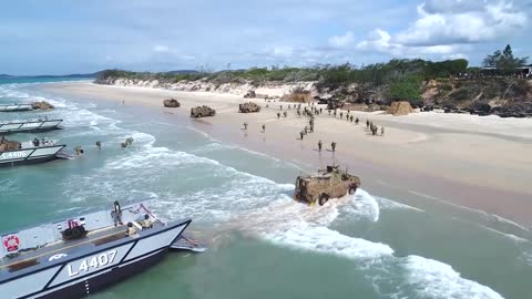 Australian Troops Conduct Beach Landing During Talisman Saber Joint Military Exercises1