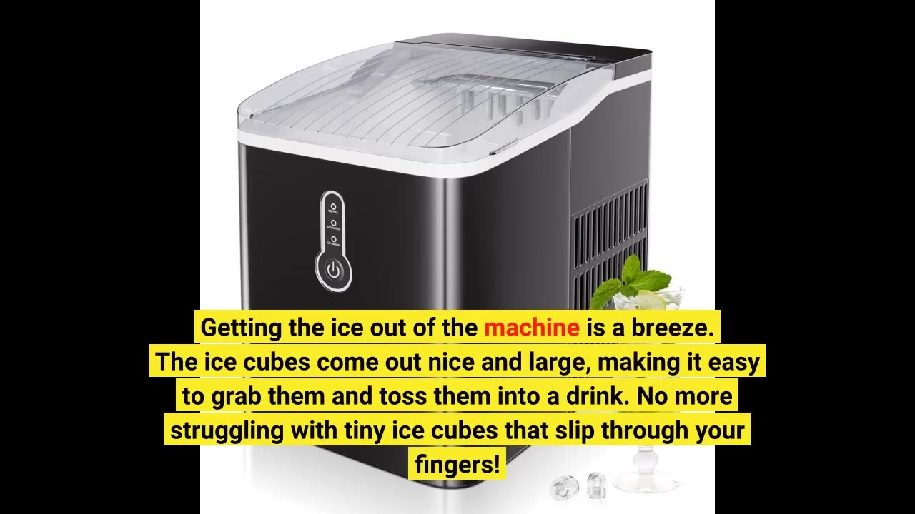 Electactic Ice Maker, Commercial Ice Machine,100Lbs/Day, Stainless Steel Ice Machine with 48 Lb...