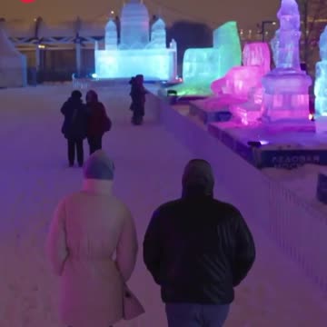 Beautiful ice sculptures Russia