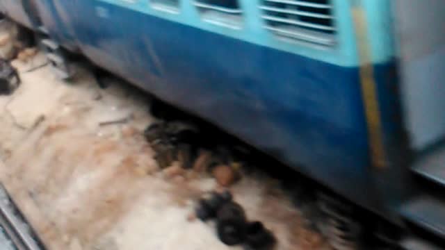 Passenger Captures a video of a Train that met with an accident.