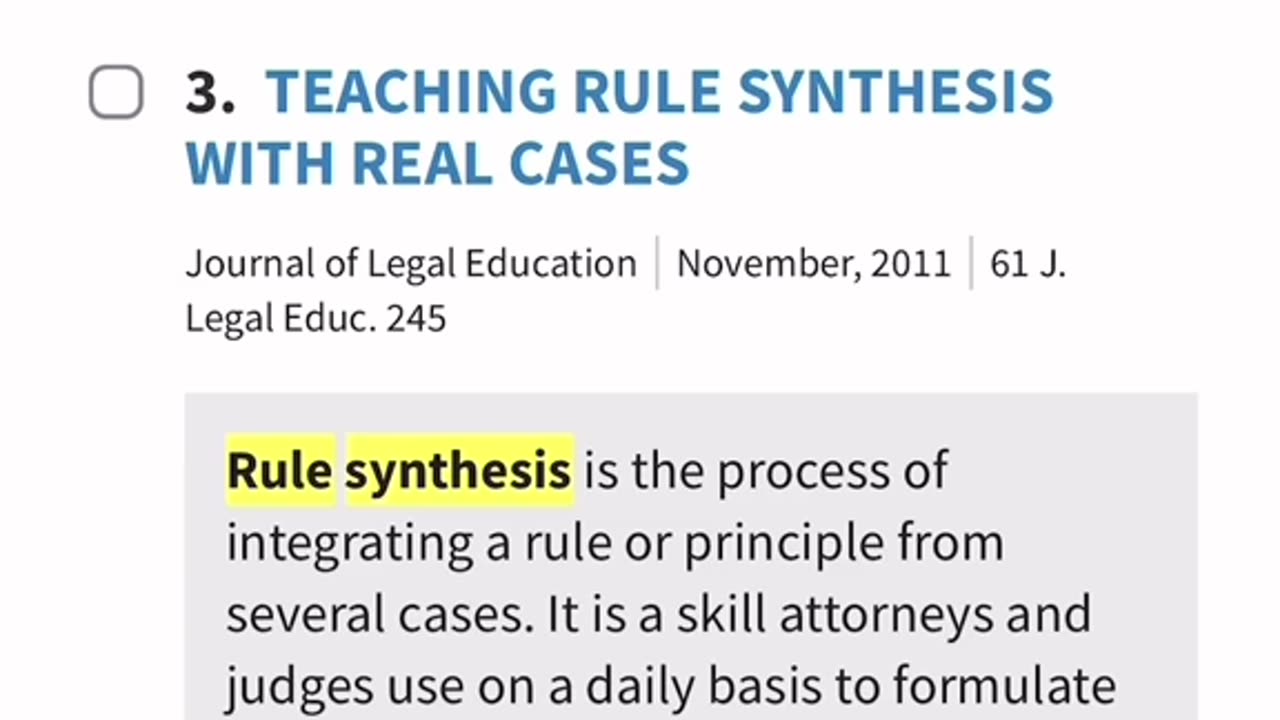 Rule synthesis is what attorneys use also.