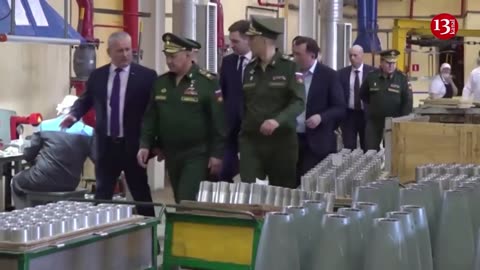 Russian defence minister Shoigu inspects Russia arms factories