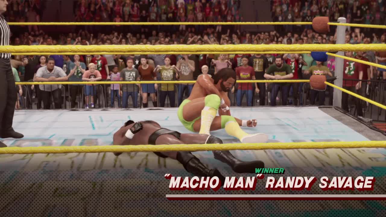 wwe 2k22 title tournament prelim match Macho Man Vs Bad News Brown