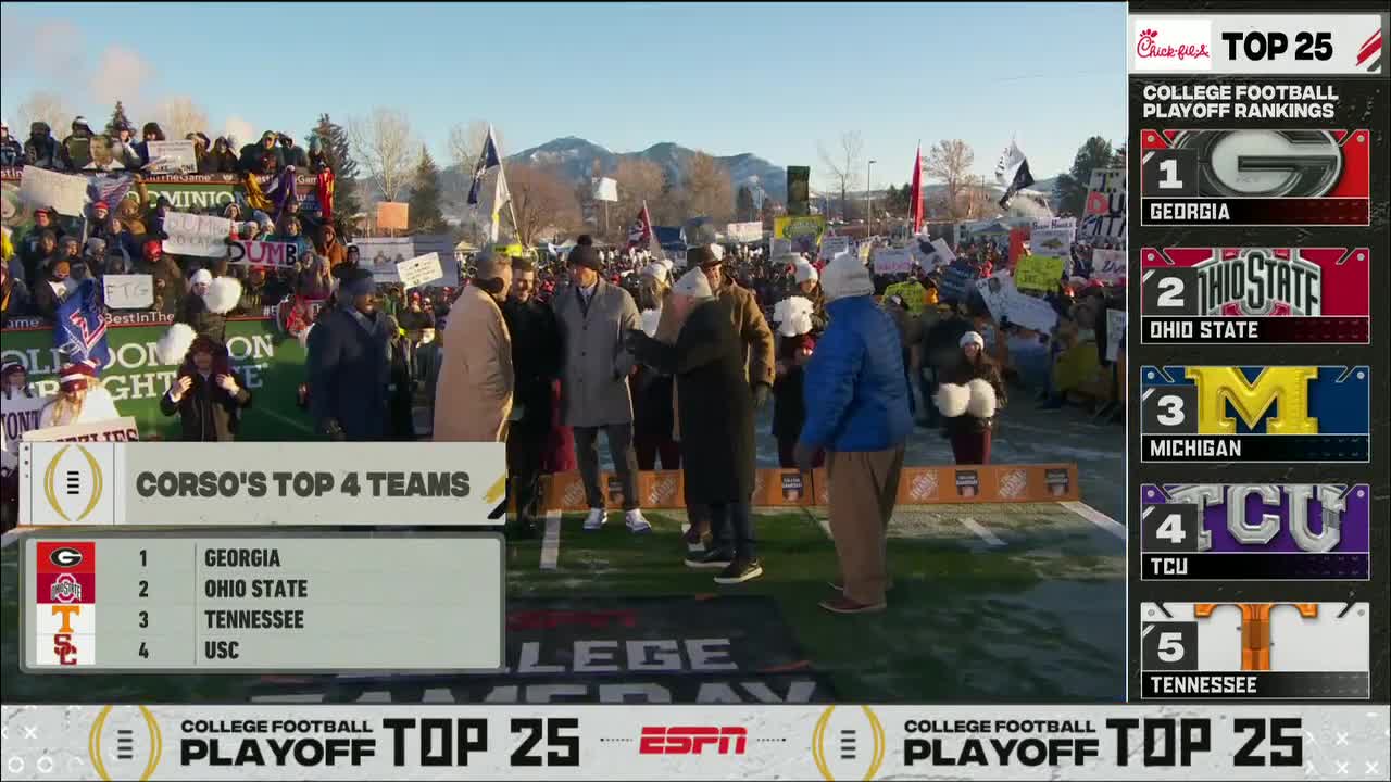 LEE CORSO LISTS HIS TOP 4 CFP TEAMS | College GameDay