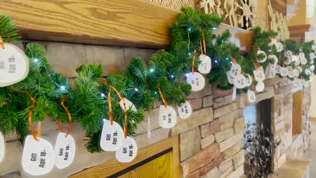 A giving tree at Aspire Credit Union in Minot